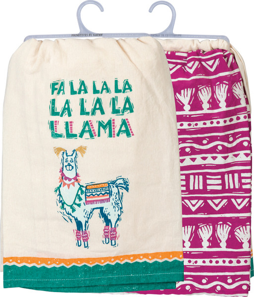 Dish Towel Set - Fa La Llama - Set Of 2 (Pack Of 2) 101333 By Primitives By Kathy