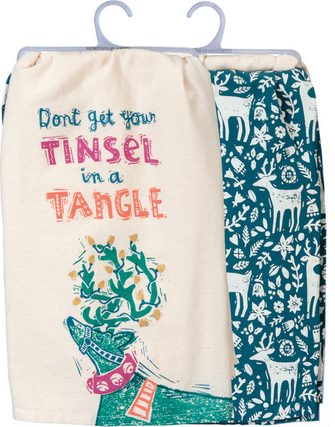 Dish Towel Set - Tinsel Tangle - Set Of 2 (Pack Of 2) 101334 By Primitives By Kathy