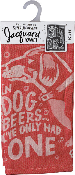 101499 Dish Towel - Dog Beers - Set Of 6 By Primitives by Kathy