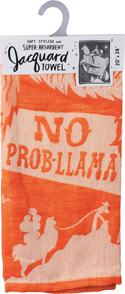 101502 Dish Towel - No Prob-Llama - Set Of 6 By Primitives by Kathy