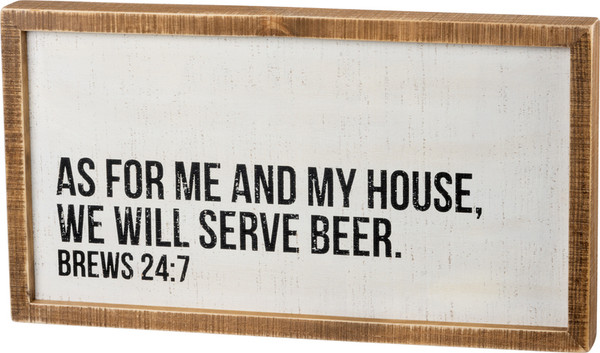 101548 Inset Box Sign - Serve Beer - Set Of 2 By Primitives by Kathy