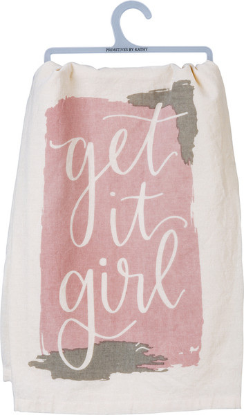 101575 Dish Towel - Get It Girl - Set Of 6 By Primitives by Kathy
