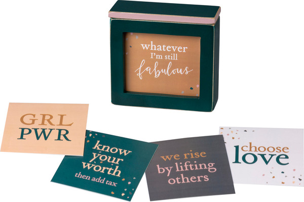 101625 Words Of Wisdom - Empower - Set Of 4 By Primitives by Kathy