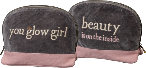 Accessory Bag - You Glow Girl - Set Of 2 (Pack Of 2) 101632 By Primitives By Kathy