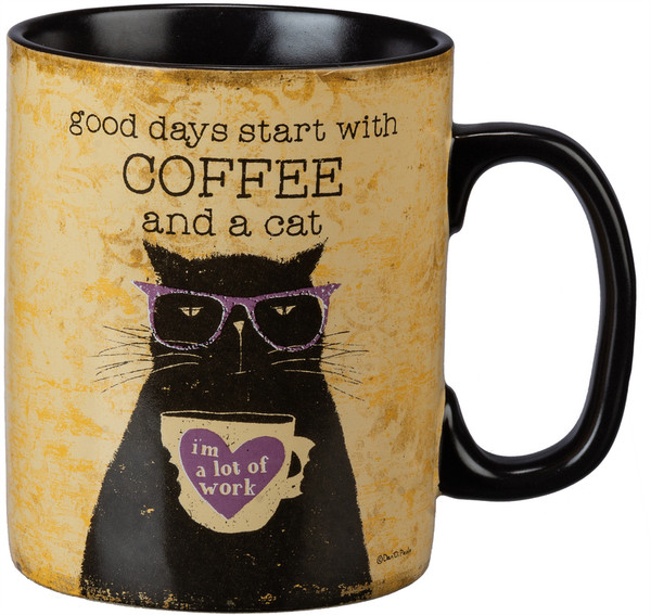 Mug - Cat Coffee - Set Of 2 (Pack Of 2) 101703 By Primitives By Kathy