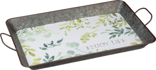 Tray - Enjoy Life - Set Of 2 (Pack Of 2) 101796 By Primitives By Kathy