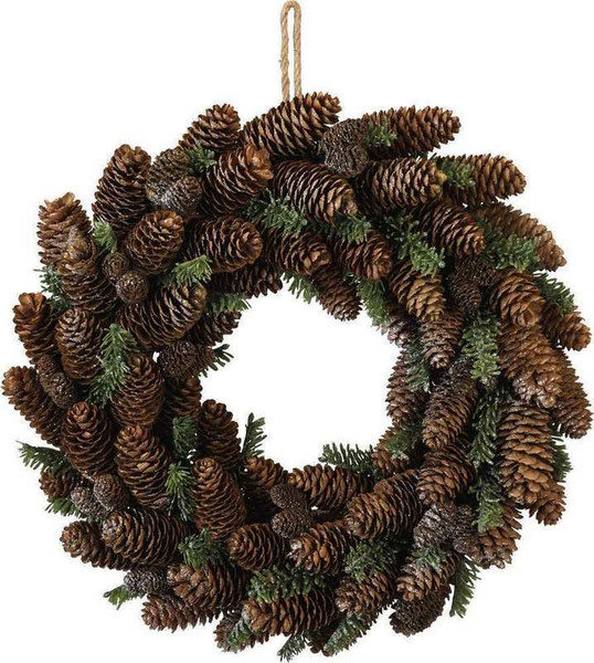 102339 Wreath - Pinecones And Greens - Set Of 2 By Primitives by Kathy