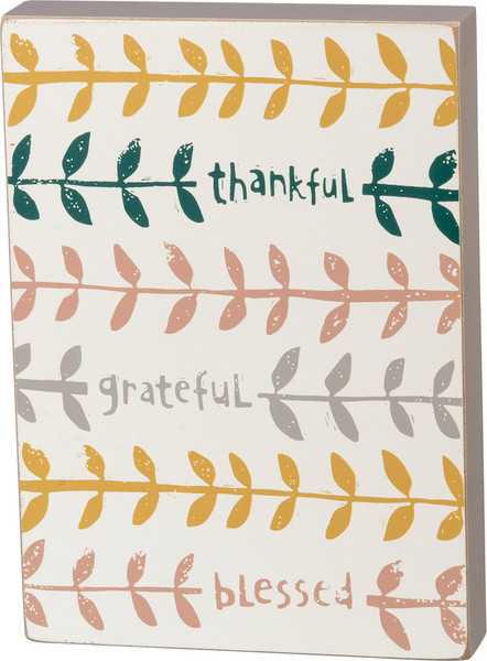 Block Sign - Blessed - Set Of 4 (Pack Of 2) 102584 By Primitives By Kathy