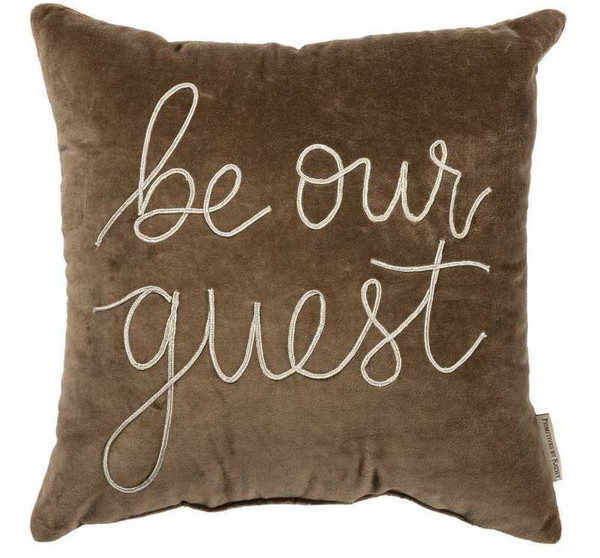 102698 Pillow - Be Our Guest - Set Of 2 By Primitives by Kathy