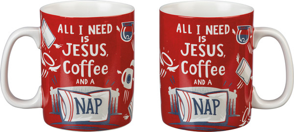 Mug - Jesus And Coffee (Pack Of 4) 102712 By Primitives By Kathy