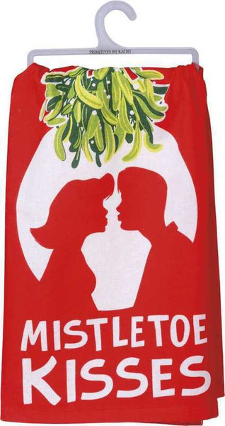 102735 Dish Towel - Mistletoe Kisses - Set Of 6 By Primitives by Kathy