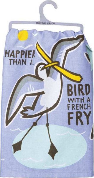 102743 Dish Towel - Bird With A Fry - Set Of 6 By Primitives by Kathy