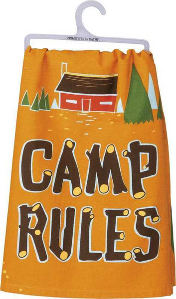 102745 Dish Towel - Camp Rules - Set Of 6 By Primitives by Kathy