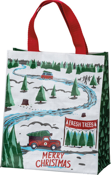 Daily Tote - Truck & Tree - Set Of 4 (Pack Of 3) 102769 By Primitives By Kathy