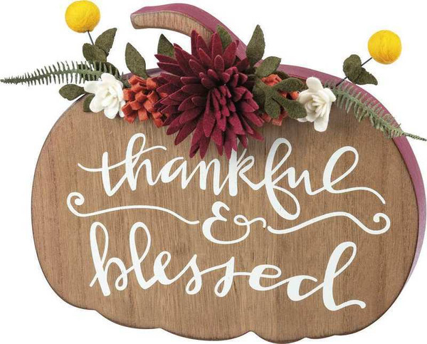 Chunky Sitter - Thankful - Set Of 2 (Pack Of 3) 102929 By Primitives By Kathy