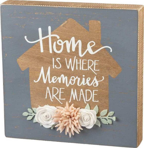 102937 Box Sign - Memories - Set Of 2 By Primitives by Kathy