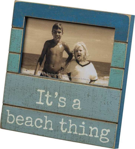 Slat Plaque Frame - Beach - Set Of 4 (Pack Of 2) 102982 By Primitives By Kathy