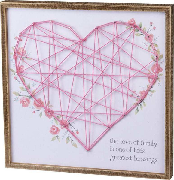 103017 Inset String Art - Love - Set Of 2 By Primitives by Kathy