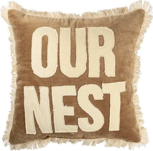 103036 Pillow - Our Nest - Set Of 2 By Primitives by Kathy