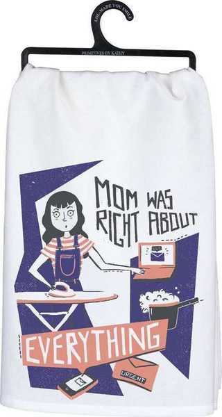 Dish Towel - Mom Was Right - Set Of 6 (Pack Of 2) 103088 By Primitives By Kathy