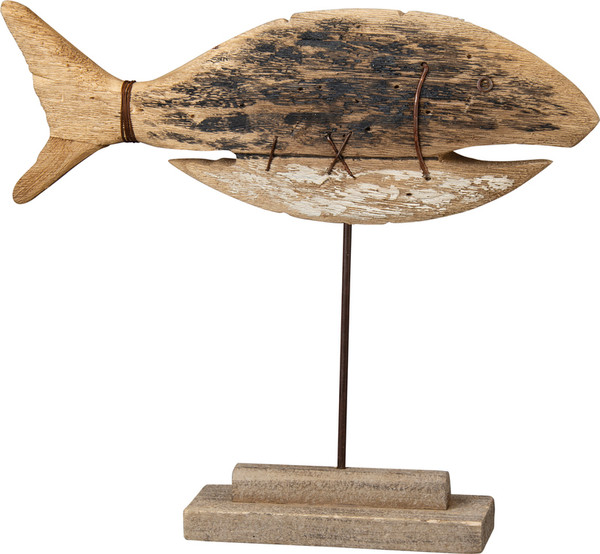 103295 Sitter - Large Fish - Set Of 2 By Primitives by Kathy