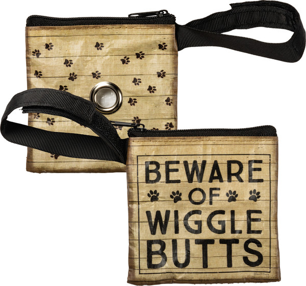 Pet Waste Bag Pouch - Beware - Set Of 4 (Pack Of 3) 103605 By Primitives By Kathy