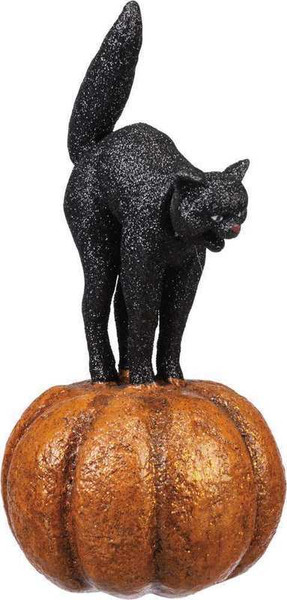 104314 Figurine - Cat On Pumpkin - Set Of 2 By Primitives by Kathy