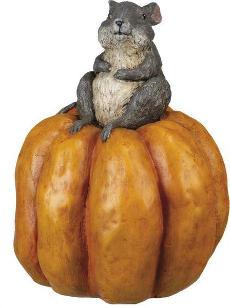 Figurine - Mouse On Pumpkin (Pack Of 2) 104337 By Primitives By Kathy