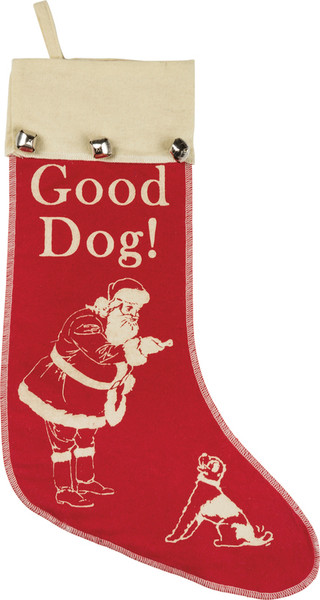 16696 Stocking - Good Dog - Set Of 4 By Primitives by Kathy