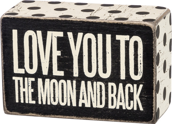 Box Sign - To The Moon - Set Of 2 (Pack Of 4) 21452 By Primitives By Kathy
