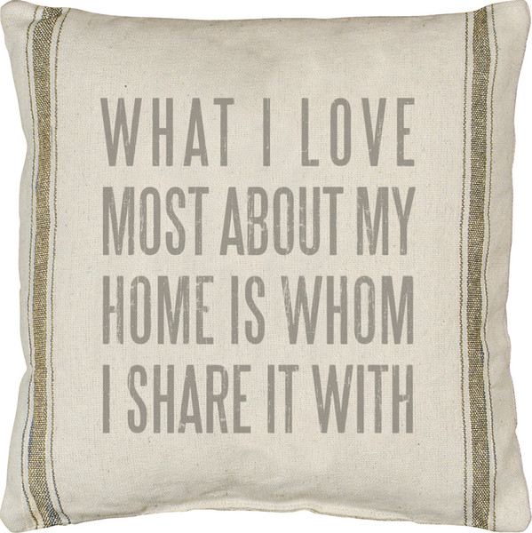 21731 Pillow - What I Love - Set Of 2 By Primitives by Kathy