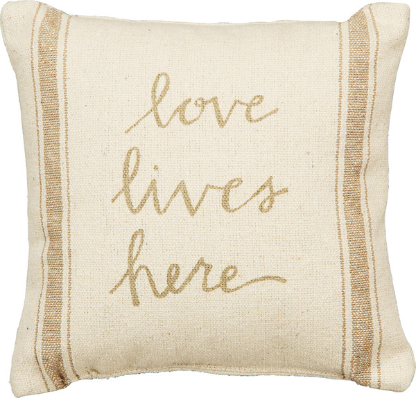 Pillow - Love Lives Here - Set Of 2 (Pack Of 2) 24243 By Primitives By Kathy