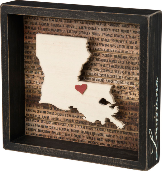 Box Sign - Louisiana - Set Of 2 (Pack Of 2) 28233 By Primitives By Kathy