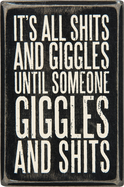 Box Sign - Someone Giggles - Set Of 2 (Pack Of 4) 28599 By Primitives By Kathy