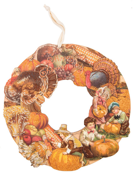 Wreath - Happy Thanksgiving - Set Of 2 (Pack Of 2) 30320 By Primitives By Kathy