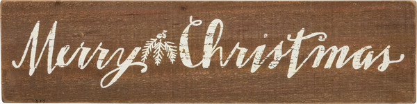 Slat Sign - Merry - Set Of 2 (Pack Of 2) 32715 By Primitives By Kathy
