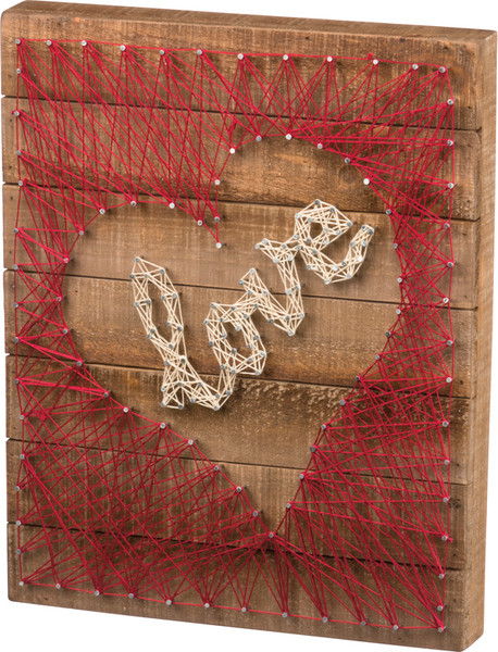 33161 String Art - Love Heart - Set Of 2 By Primitives by Kathy