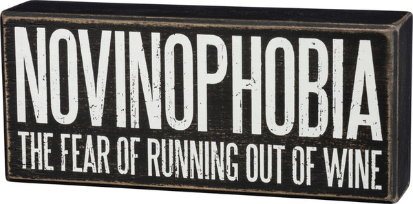 Box Sign - Novinophobia - Set Of 2 (Pack Of 3) 33238 By Primitives By Kathy