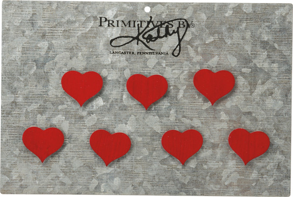Memo Holder Set - Hearts - Set Of 4 (Pack Of 3) 34052 By Primitives By Kathy