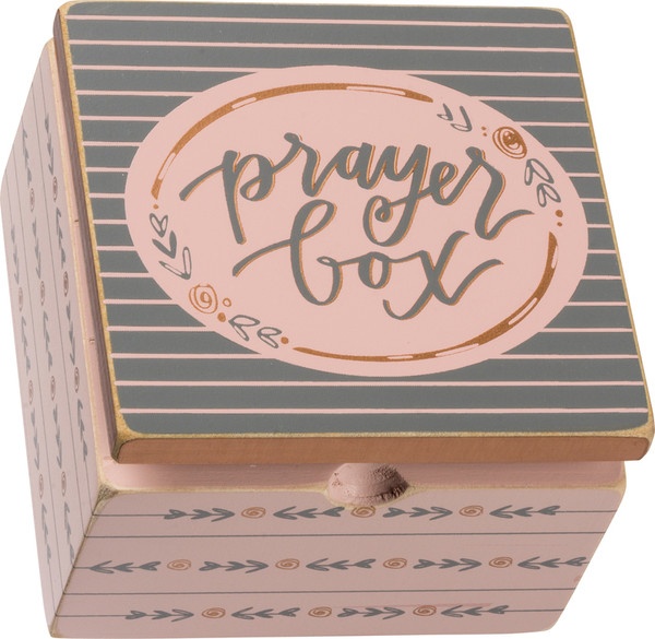 Hinged Box - Prayer Box - Set Of 4 (Pack Of 2) 34126 By Primitives By Kathy