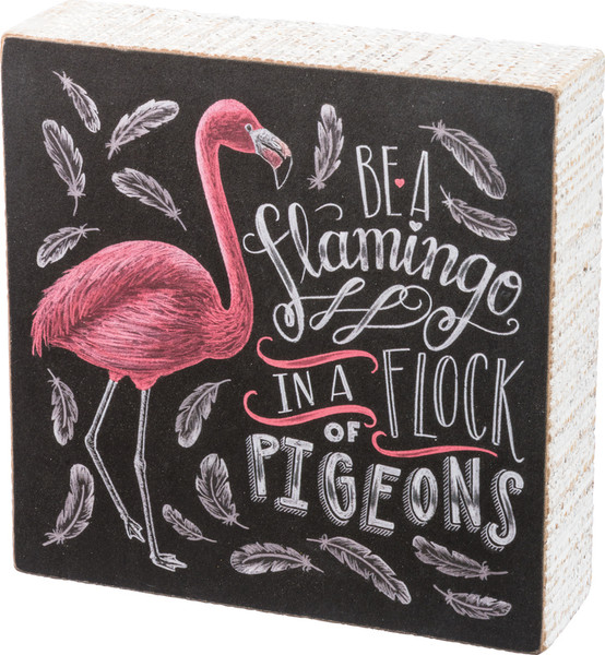 Chalk Sign - Flamingo - Set Of 2 (Pack Of 2) 34283 By Primitives By Kathy