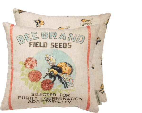Pillow - Bee Brand - Set Of 2 (Pack Of 2) 34605 By Primitives By Kathy