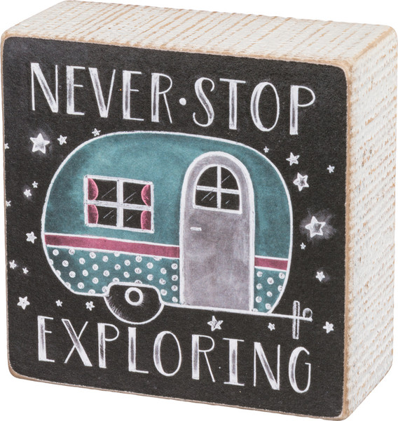 Chalk Sign - Exploring - Set Of 2 (Pack Of 4) 35293 By Primitives By Kathy
