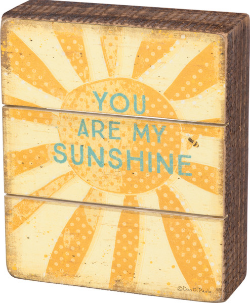Slat Box Sign - Sunshine - Set Of 2 (Pack Of 3) 35314 By Primitives By Kathy