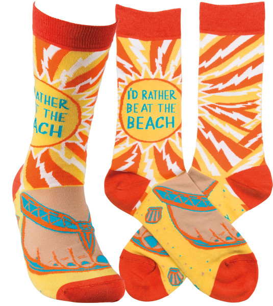Socks - At The Beach - Set Of 4 (Pack Of 2) 36254 By Primitives By Kathy