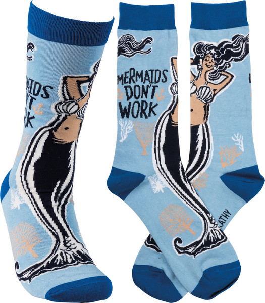 Socks - Mermaids Don'T - Set Of 4 (Pack Of 2) 36256 By Primitives By Kathy