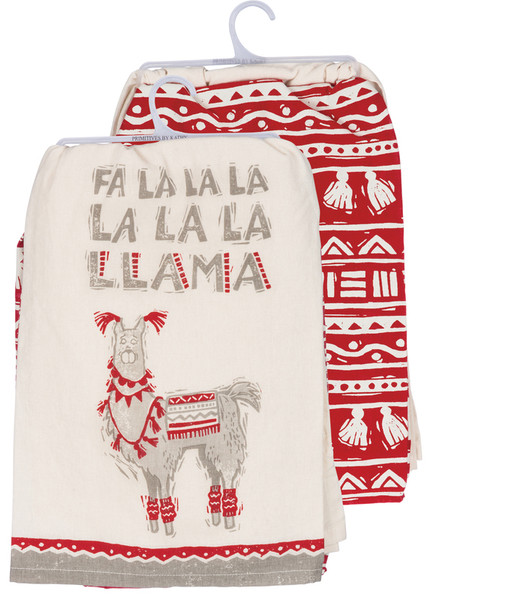 Dish Towel Set - Fa La Llama - Set Of 2 (Pack Of 2) 36494 By Primitives By Kathy