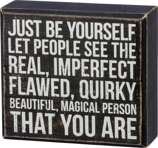 Box Sign - Be Yourself - Set Of 2 (Pack Of 3) 37572 By Primitives By Kathy