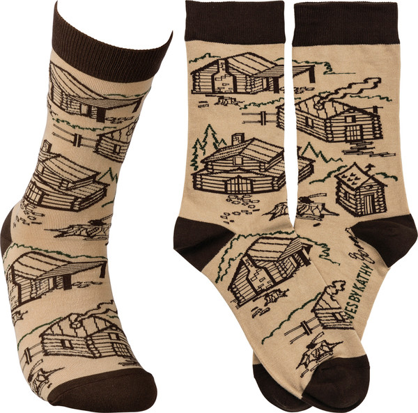 Socks - Cabin - Set Of 4 (Pack Of 2) 38050 By Primitives By Kathy