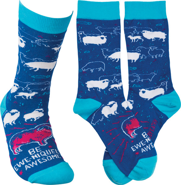 Socks - Ewe-Nique - Set Of 4 (Pack Of 2) 38053 By Primitives By Kathy